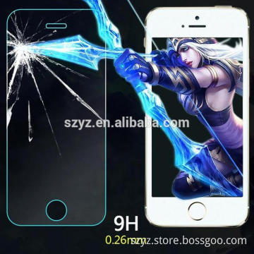 YZ Factory Supply 0.33mm&0.26mm 9H 2.5D Tempered Glass Screen Protector For iphone